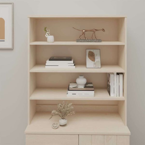 vidaXL Opzetkast HAMAR 90x30x100 cm massief grenenhout honingbruin