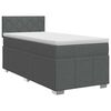 vidaXL Boxspringbed met matras Donkergrijs 90 x 190 cm Stof