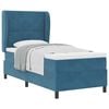 vidaXL Boxspringbed met hoofdeinde Donkerblauw 200 x 100 cm Fluweel