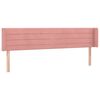 vidaXL Hoofdbord LED 203x16x78/88 cm fluweel roze