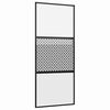 vidaXL Glazen deur 90 x 2 x 205 cm Aluminium Zwart