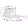 vidaXL Bedframe met hoofdbord massief grenenhout 200x200 cm
