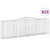 vidaXL Schanskorven 25 st gewelfd 400x50x120/140 cm ijzer