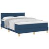 vidaXL Boxspringbed met kussen met hoofdeinde Blauw 140 x 200 cm Stof