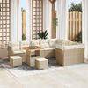 vidaXL Tuin Sofa Set 12 pcs Beige poly rattan