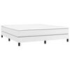 vidaXL Boxspring met matras kunstleer wit 180x200 cm
