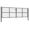 vidaXL Tuinhek van gaas gegalvaniseerd staal 400x125 cm grijs