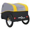 vidaXL Fietstrailer 45 kg ijzer zwart en geel