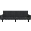 vidaXL Slaapbank 2-zits fluweel zwart