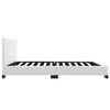 vidaXL Bed met traagschuim matras kunstleer wit 140x200 cm