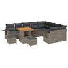 vidaXL Tuinbankenset 12 pcs Grijs poly rattan