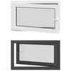 vidaXL Kelderraam RISOR 100 x 50 cm PVC en glas Antraciet