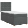 vidaXL Boxspringbed met matras met hoofdeinde Donkergrijs Enkel Stof