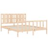 vidaXL Bedframe met hoofdbord massief hout