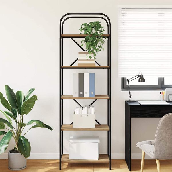 vidaXL Boekenkast Artisan Eiken 60 x 30 x 183 cm Bewerkt hout