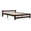 vidaXL Bedframe met 2 lades massief grenenhout donkerbruin 180x200 cm