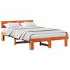 vidaXL Bedframe Wasbruin 135 x 190 cm Massief grenenhout