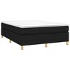 vidaXL Boxspring bed stof zwart 140x190 cm