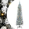 vidaXL Kunstkerstboom Wit 210 cm PVC en Metaal en Plastic