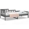 vidaXL Slaapbank 90x200 cm massief grenenhout grijs