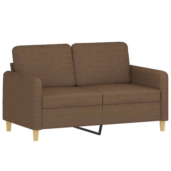 vidaXL 4-delige Loungeset met kussens stof bruin