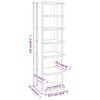 vidaXL Schoenenrek 27,5x27x102 cm bewerkt hout bruin eikenkleur