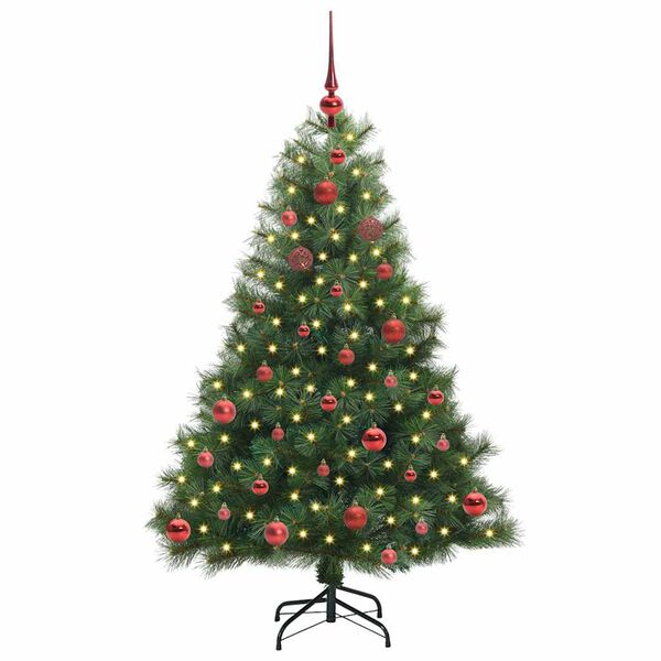 vidaXL Kunstkerstboom met 150 LED met standaard Groen 150 cm PE en PVC