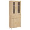 vidaXL Hoge kast 69,5x34x180 cm bewerkt hout sonoma eikenkleurig