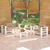 vidaXL 5-delige Loungeset met kussens pallet grenenhout