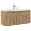vidaXL Badkamerkast Artisan Eiken 100 x 38,5 x 46 cm Bewerkt hout