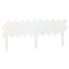 vidaXL Hoofdbord 196x3x80,5 cm massief grenenhout wit