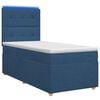 vidaXL Boxspringbed met matras met hoofdeinde Blauw 80 x 200 cm Stof