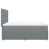 vidaXL Boxspring met matras stof lichtgrijs 140x190 cm