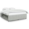 vidaXL Bedframe zonder matras 180x200 cm fluweel lichtgrijs