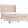 vidaXL Boxspring met matras kunstleer cappuccinokleurig 140x190 cm