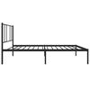 vidaXL Bedframe met hoofdbord metaal zwart 107x203 cm