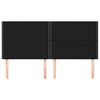 vidaXL Hoofdbord zwart 160x5x118/128 cm stof
