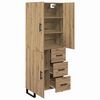 vidaXL Hoge kast met lade 2 pcs Artisan Eiken 69,5 x 34 x 180 cm