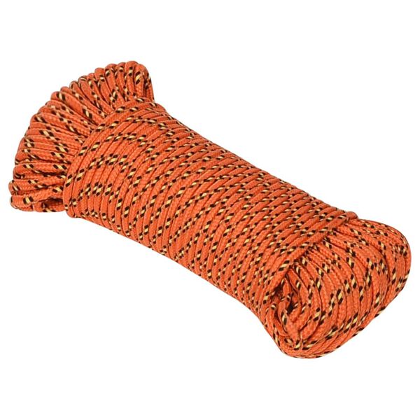 vidaXL Boottouw 4 mm 50 m polypropyleen oranje