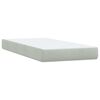 vidaXL Boxspring met matras en LED fluweel lichtgrijs 90x220 cm