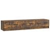 vidaXL TV-kast 147 x 34,5 x 27 cm Gerookt eiken Bewerkt hout