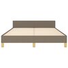 vidaXL Bedframe zonder matras stof taupe 140x200 cm
