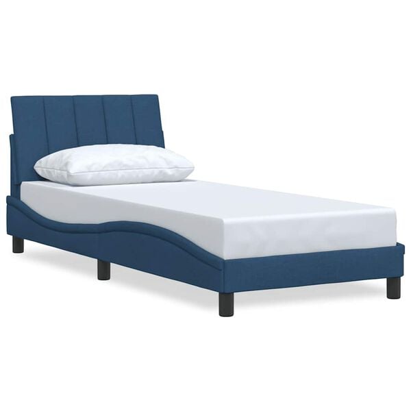 vidaXL Bedframe zonder matras "Hanko" 80x200 cm stof blauw