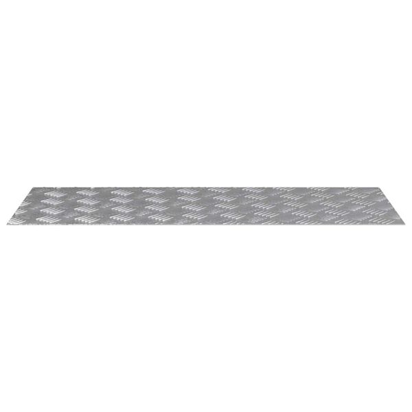 vidaXL Trap Tread Rechthoekig 4 pcs Zilver 100 x 40 cm Aluminium
