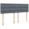 vidaXL Boxspring met matras fluweel donkergrijs 140x190 cm