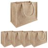 vidaXL Jute handtassen 5 pcs Naturel 26 x 22 x 14 cm 100% Tossa Jute