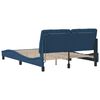 vidaXL Bedframe met LED zonder matras 120x200 cm stof blauw