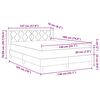 vidaXL Boxspringbed met matras met hoofdeinde Cr&egrave;me 140 x 190 cm Stof
