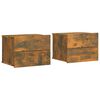 vidaXL Nachtkastjes 2 st 40x30x30 cm bewerkt hout gerookt eikenkleurig