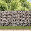 vidaXL Schanskorfmuur met deksels 150x60x100 cm gegalvaniseerd staal